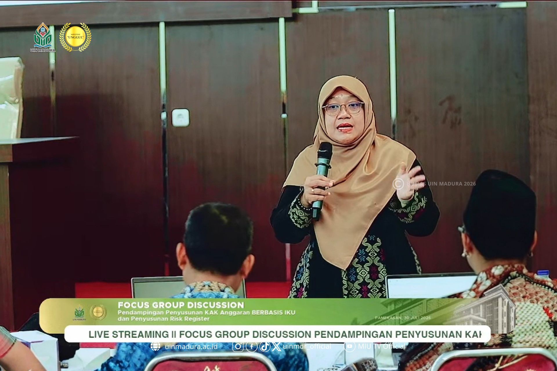 Penguatan Tata Kelola Berbasis Risiko, UIN Madura Hadirkan Kepala SPI UIN Malang dalam FGD Penyusunan KAK Berbasis IKU