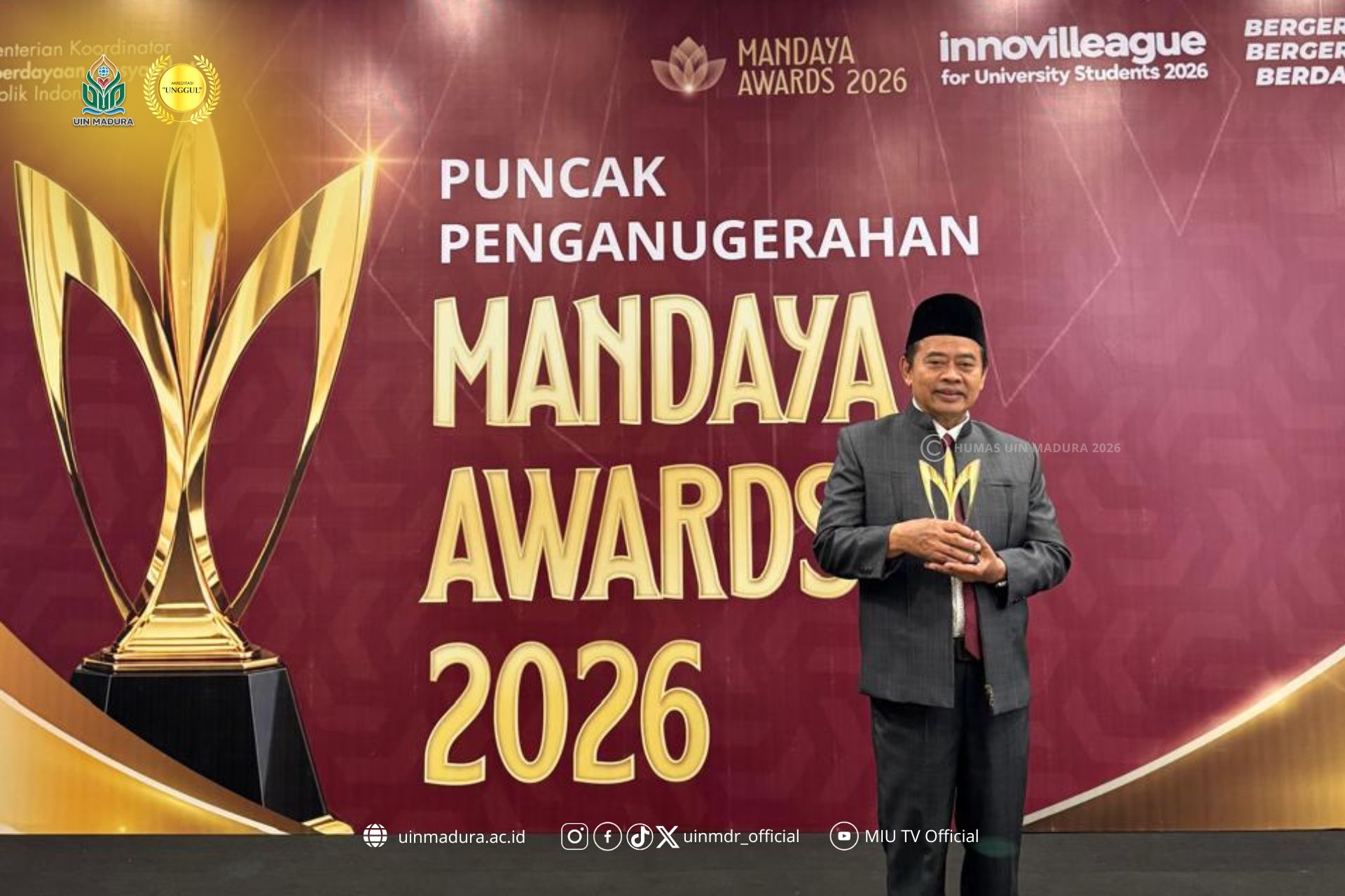 Satu-satunya PTKIN, UIN Madura Raih Mandaya Awards 2026 melalui Inovasi Pemberdayaan Desa