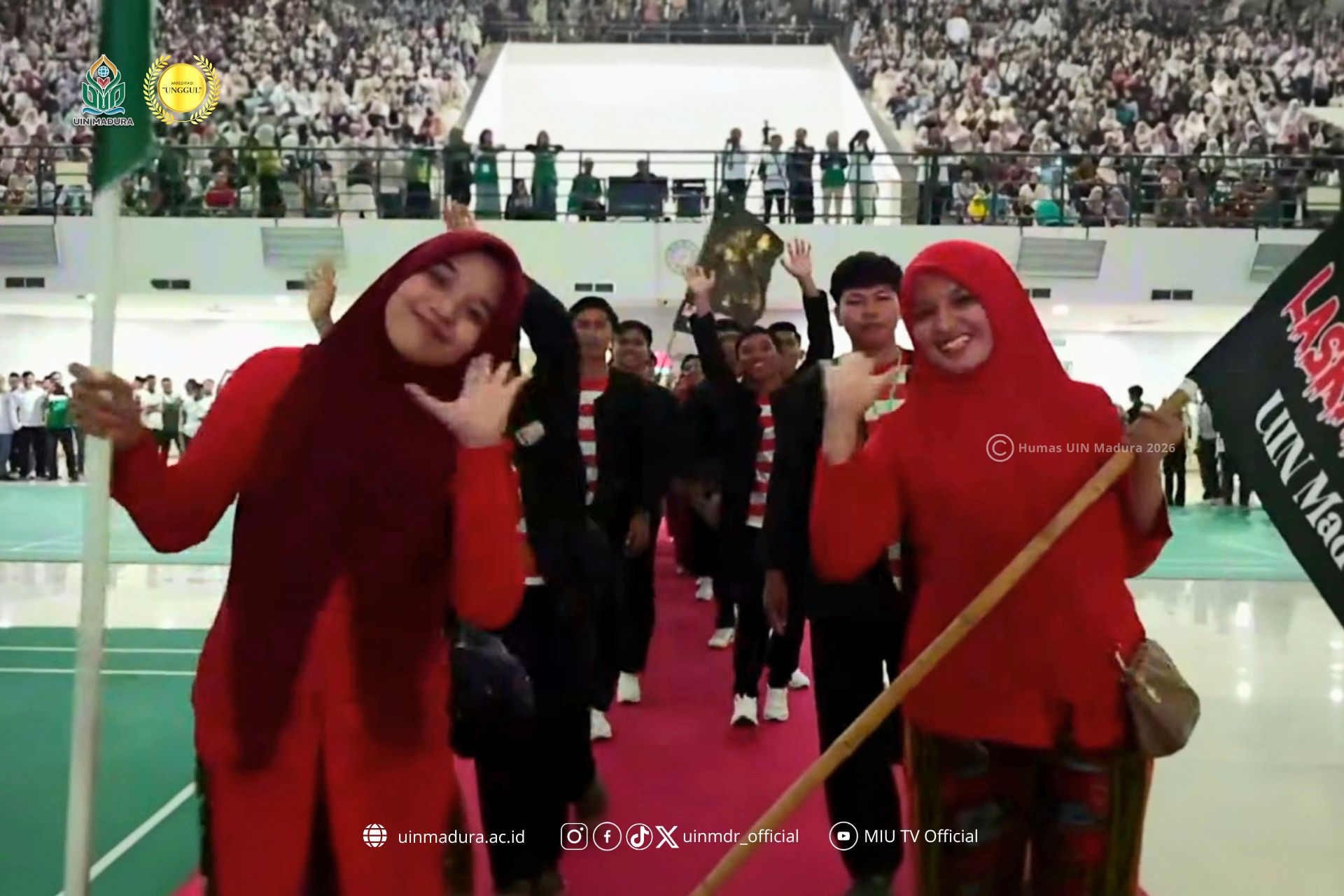 Siap Bertanding, Kontingen Laskar Sakera UIN Madura Hadiri Acara Opening Ceremony PORSI JAWARA II di Pekalongan