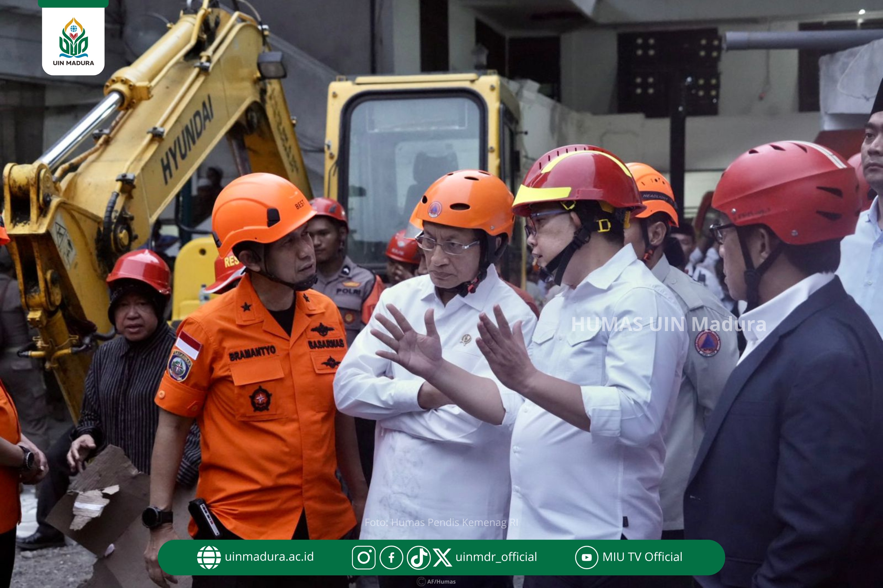 Tinjau Pesantren Al Khoziny, Menag Salurkan Bantuan dan Siapkan Upaya agar Kejadian Tidak Terulang