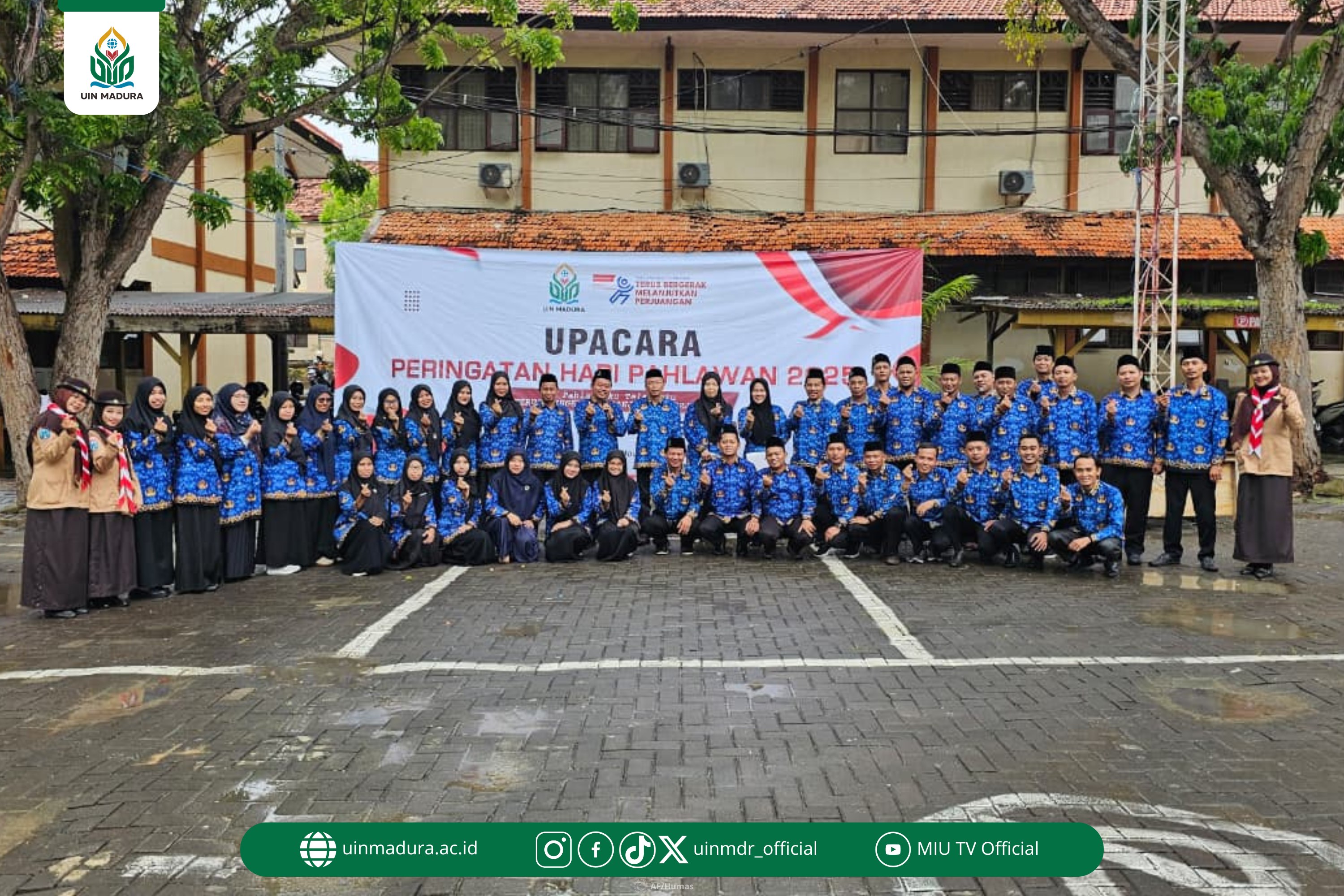 UIN Madura Gelar Upacara Hari Pahlawan 2025 di Tengah Guyuran Hujan, Semangat Tidak Surut
