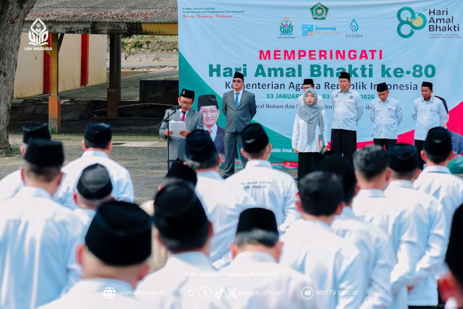 Upacara HAB Ke-80 Kemenag RI di UIN Madura, Rektor: Tekankan Kerukunan sebagai Energi Kebangsaan