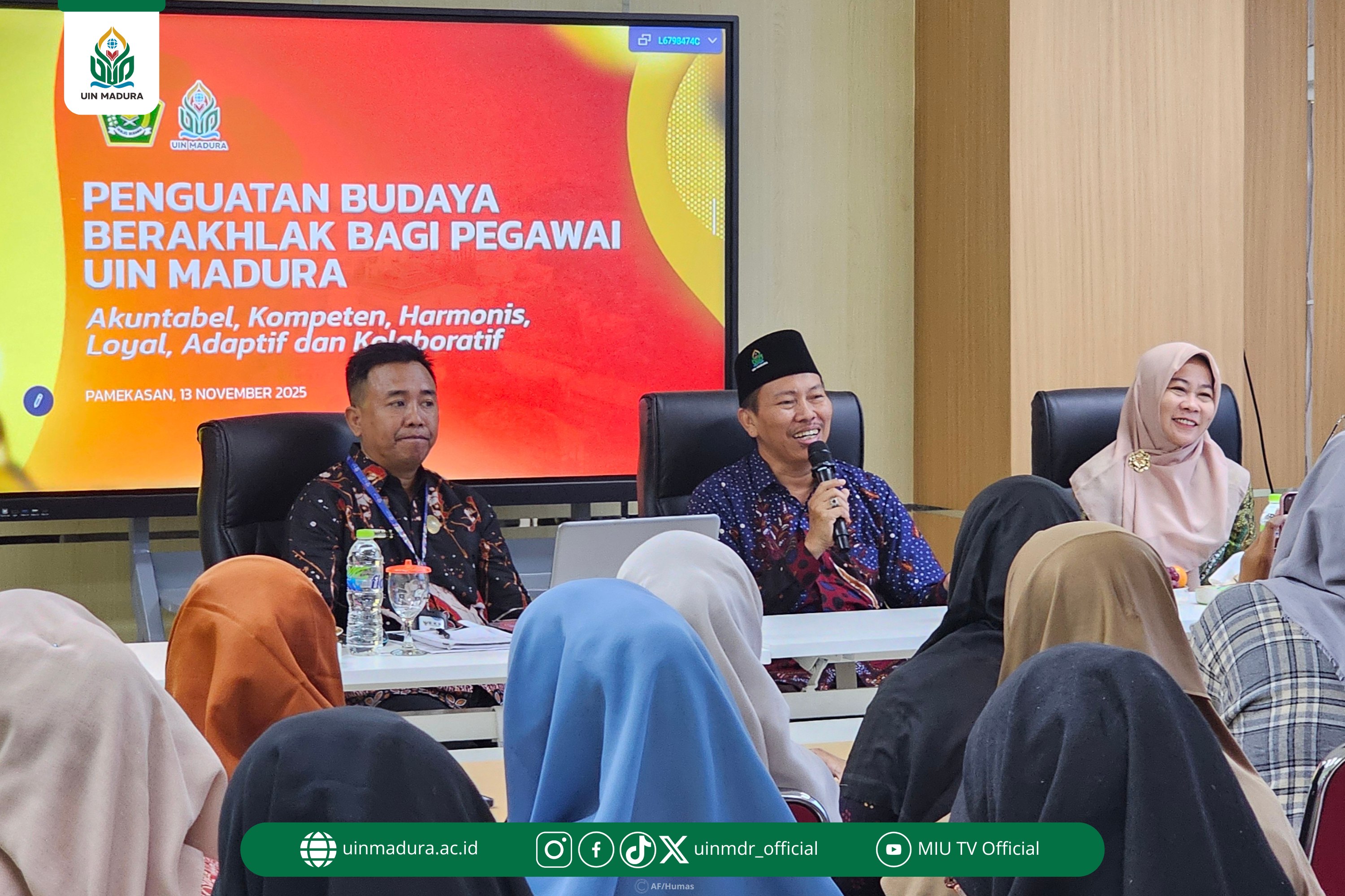 UIN Madura Mengadakan FGD Penguatan Budaya BerAKHLAK bagi ASN Tenaga Kependidikan