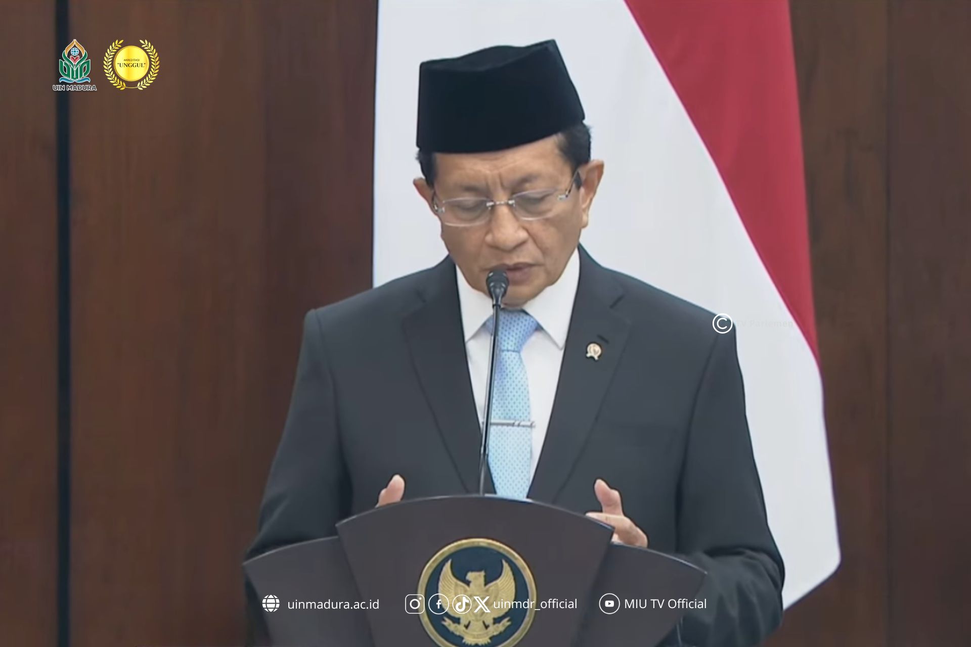 Apa Doa Menag dalam Sidang Tahunan-Sidang Bersama 2026? ini Lengkapnya