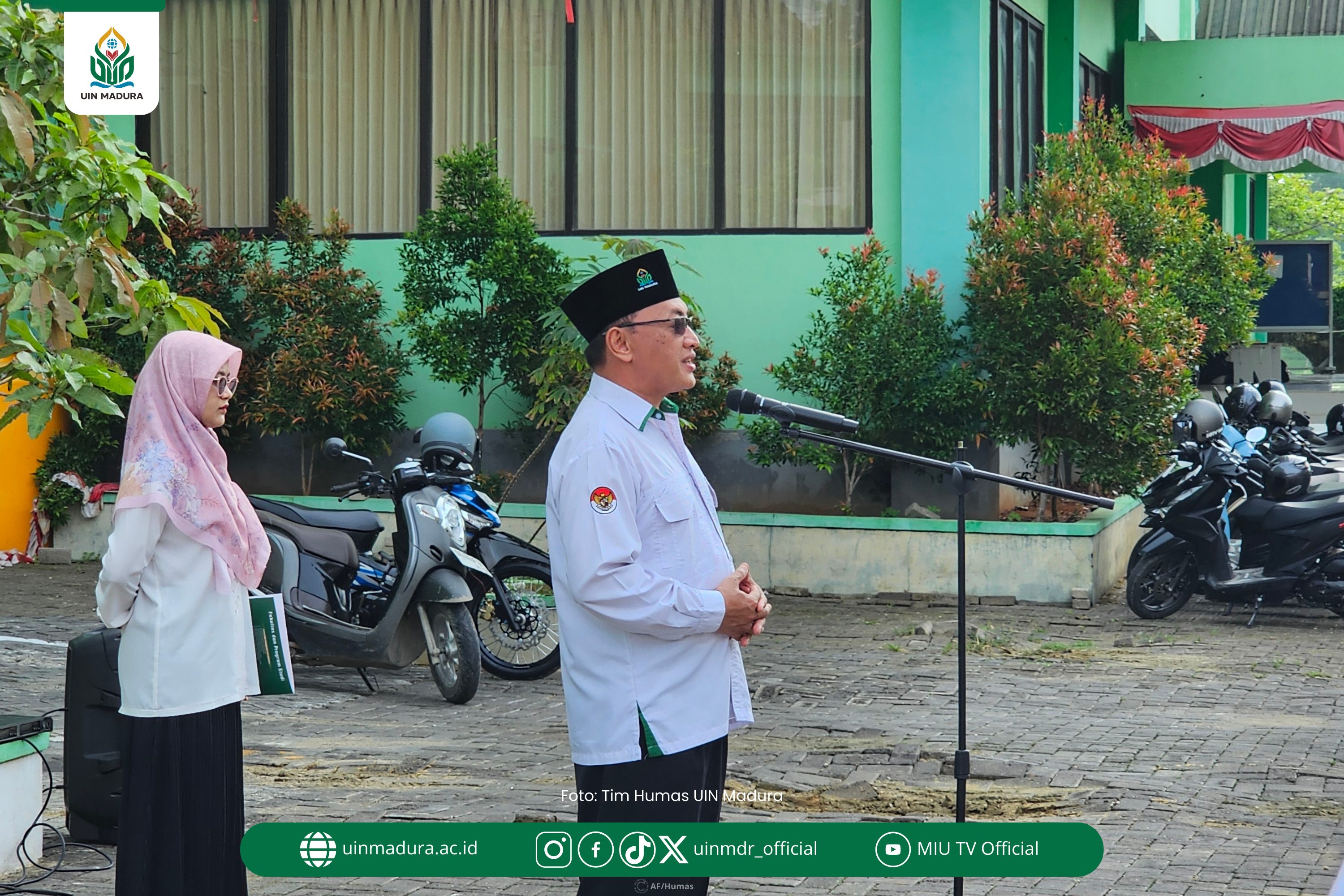Kepala Biro AUAK Baru Sampaikan Pesan Perdana pada Apel Pagi UIN Madura
