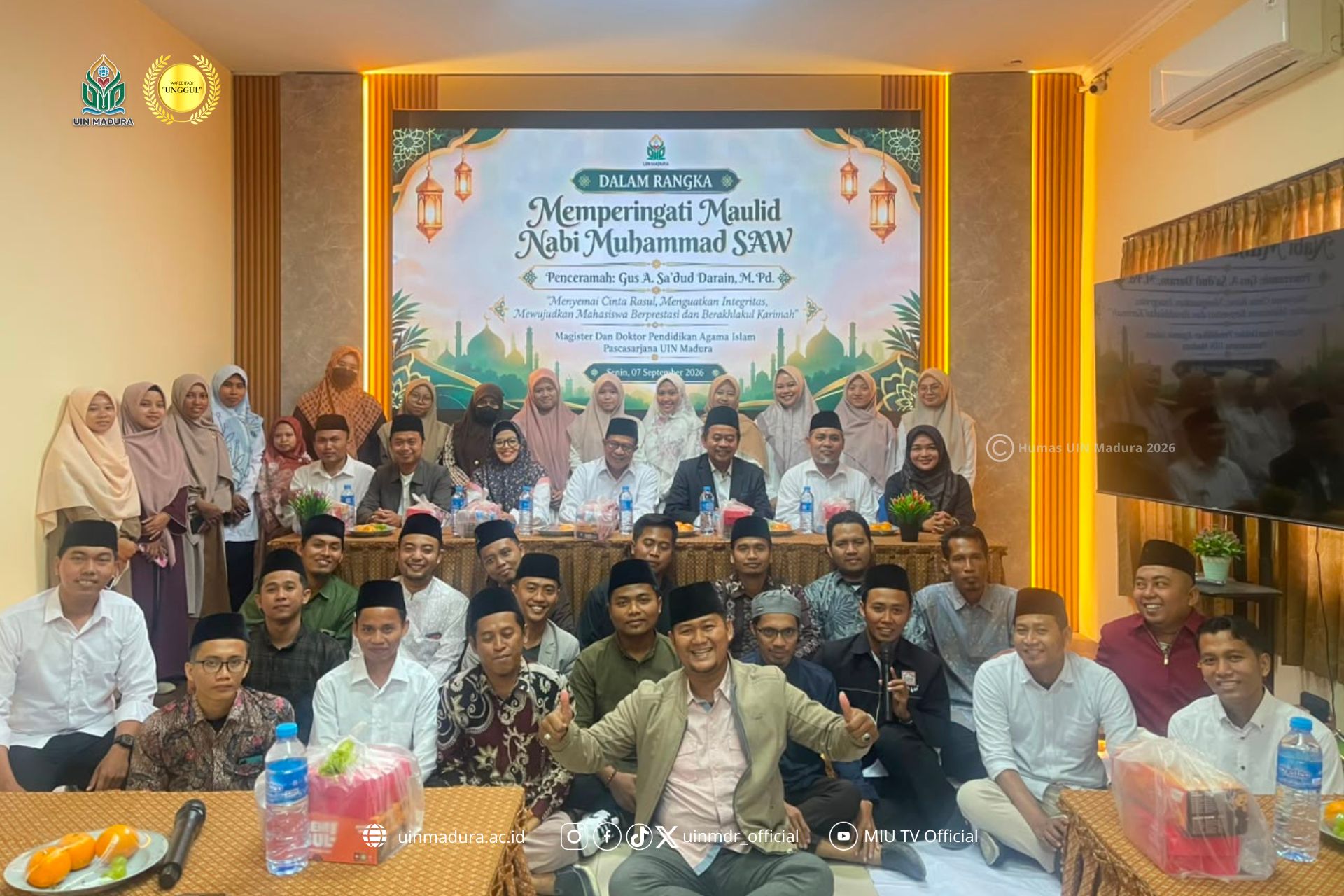 Maulid Nabi di UIN Madura, Rektor Ajak Sivitas Akademika Rawat Cinta Rasul dan Spirit Taneyan Lanjhang