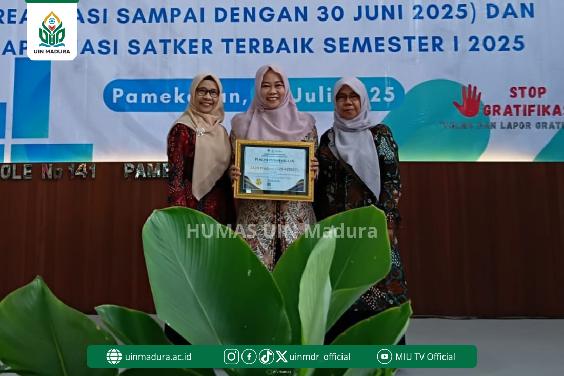 Dua Kali Berturut-turut: UIN Madura Raih Penghargaan CMS Terbaik Semester I Tahun 2025