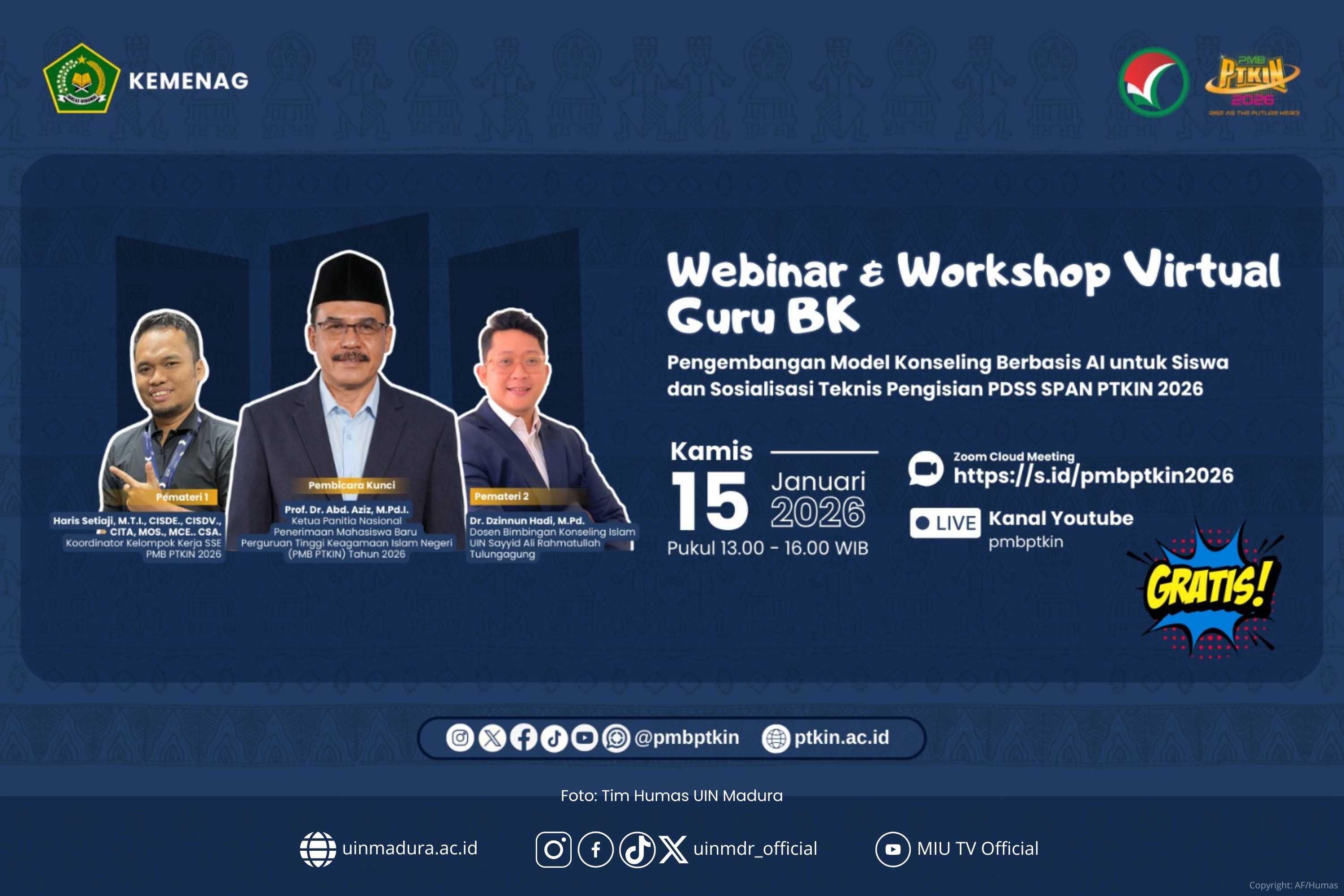 Dorong Revolusi Digital, PMB PTKIN 2026 Bekali Guru BK Teknologi AI untuk Konseling Siswa