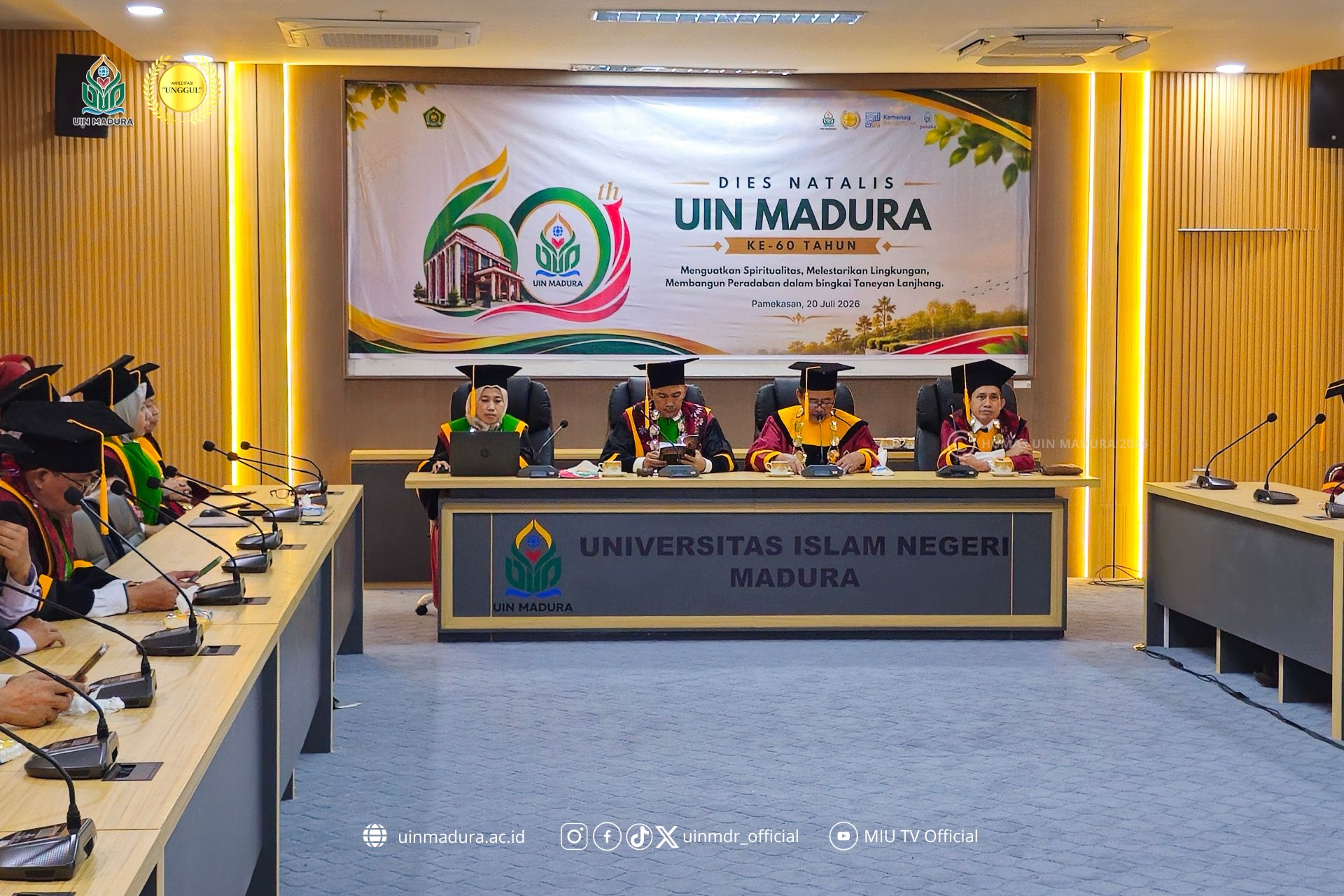 Sidang Terbuka Pembukaan Dies Natalis ke-60, Rektor Paparkan Capaian Transformasi dan Keunggulan Akademik UIN Madura