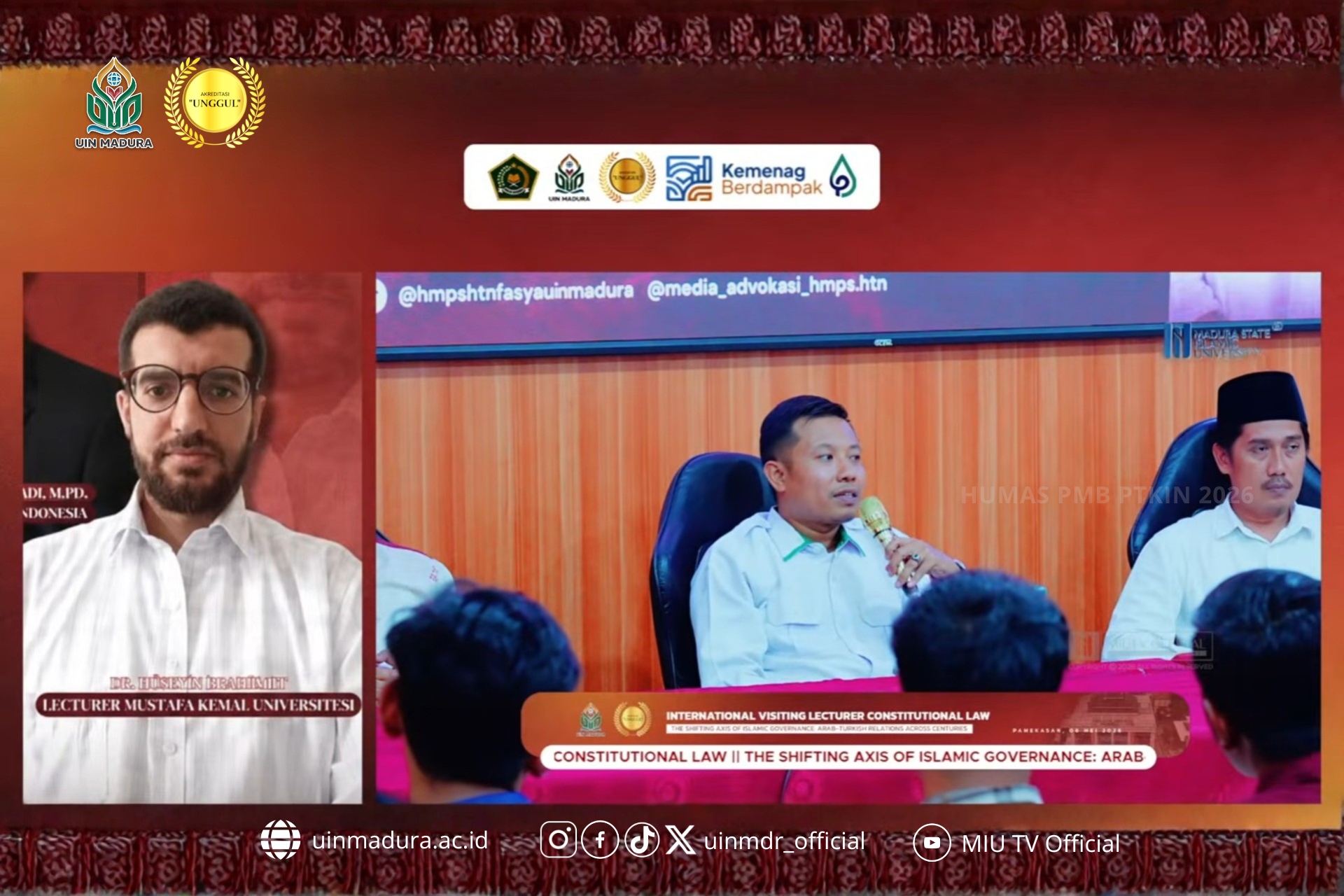 Gelar International Visiting Lecturer Bahas Relasi Arab-Turki dalam Sejarah Pemerintahan Islam