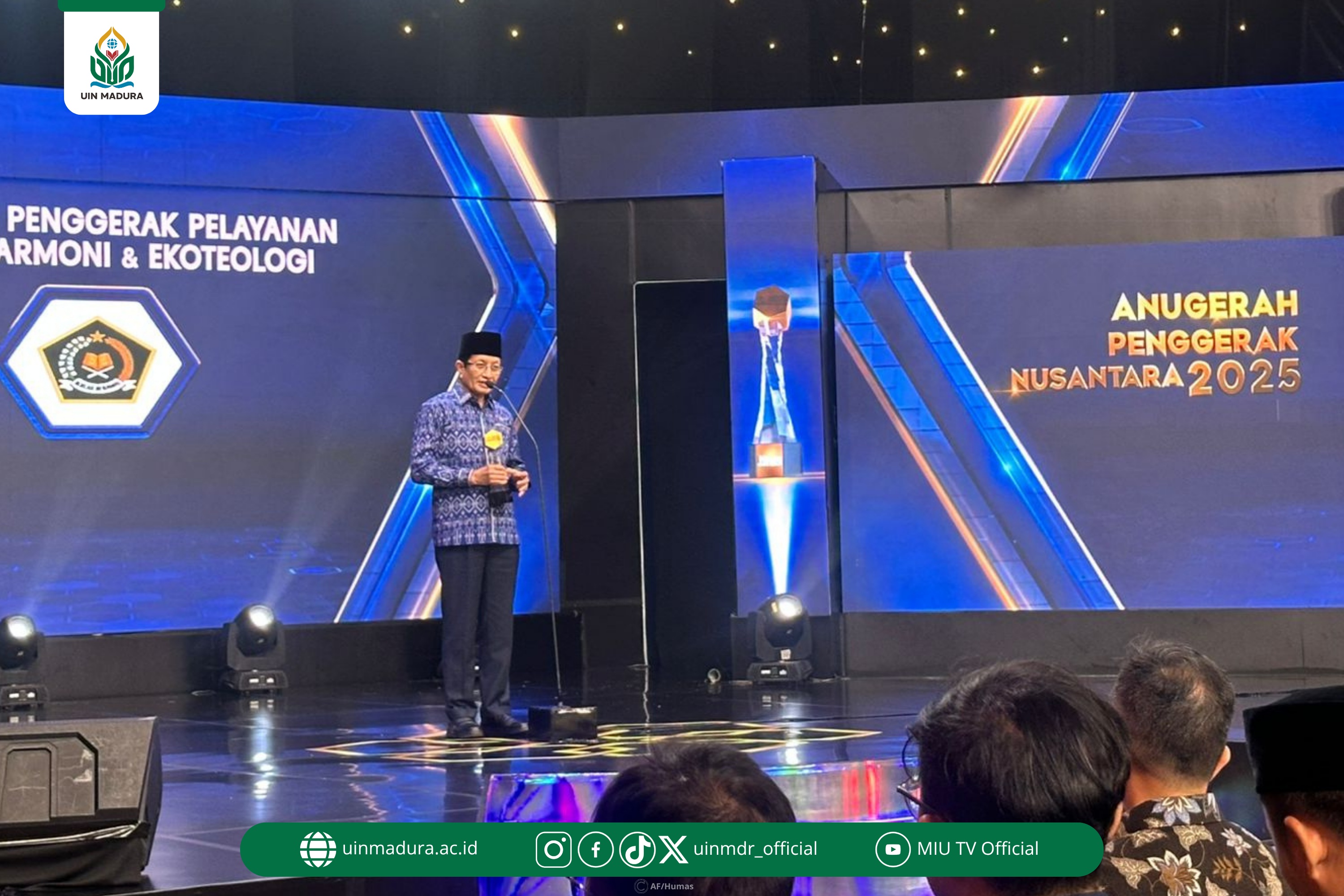 Menag Dapat Anugerah Penggerak Nusantara 2025 Bidang Harmoni dan Ekoteologi