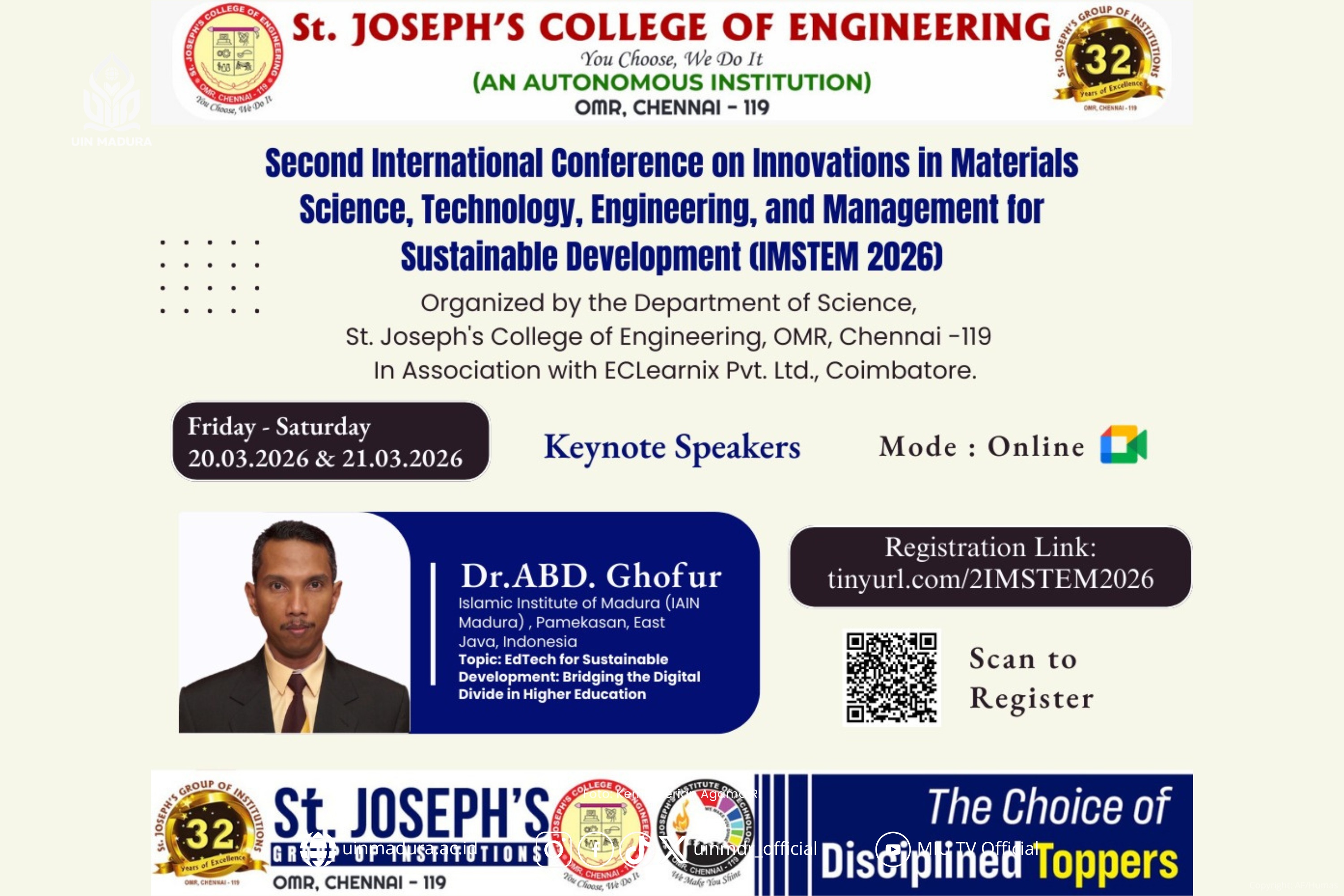 UIN Madura Gaungkan EdTech di Konferensi Internasional Sustainable Development 2026