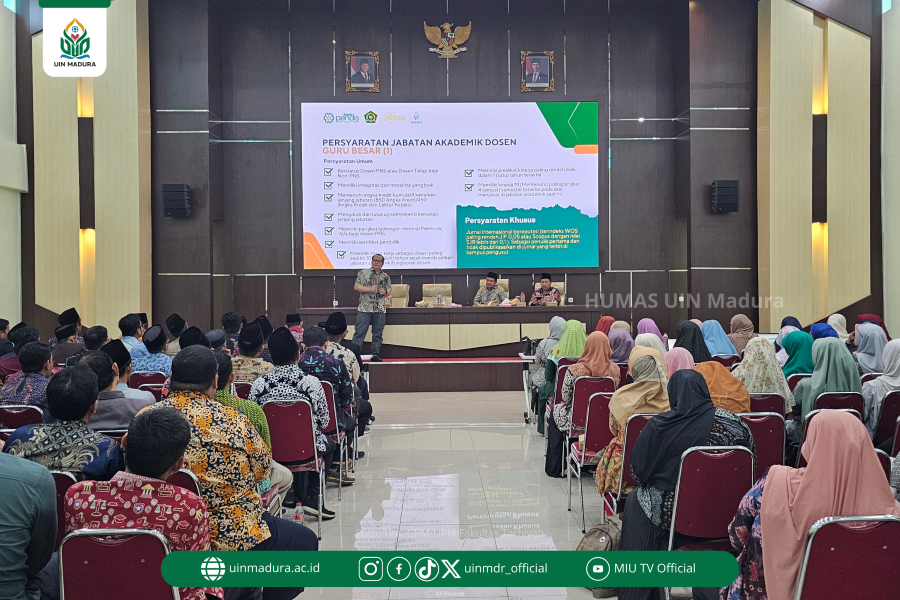 Kasubdit Ketenagaan Kemenag RI Berikan Pembinaan Kompetensi dan Profesi Dosen di UIN Madura